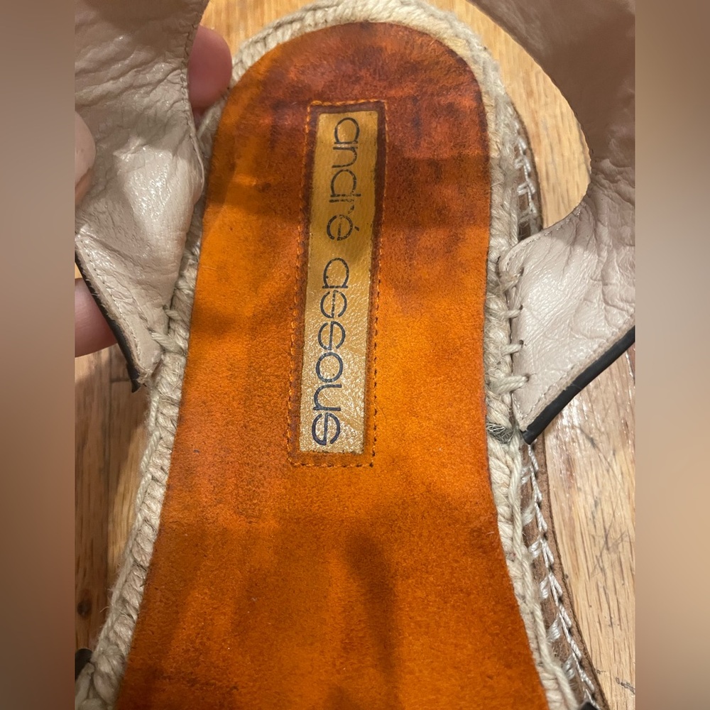 Andre Assous Orange Espadrille Sandals Suede - Picture 3 of 4